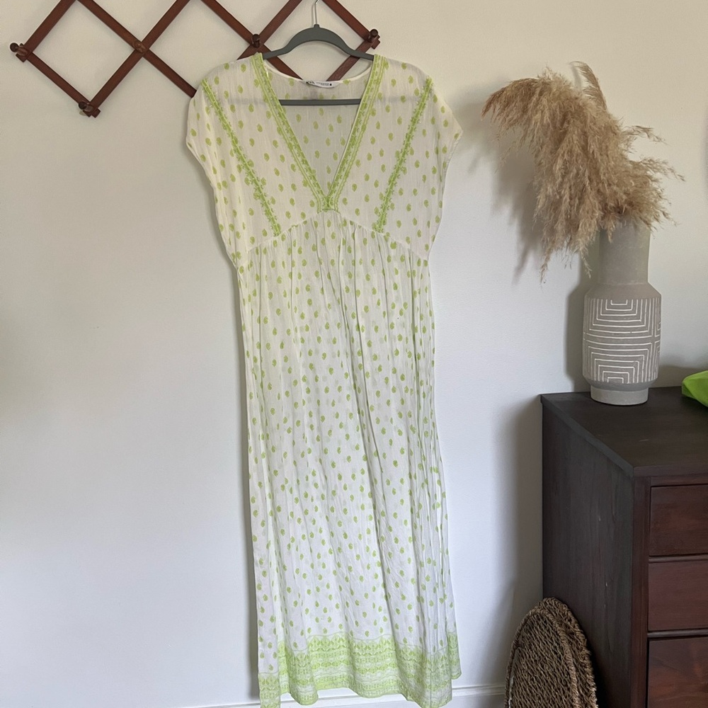 Green Paisley Zara Dress